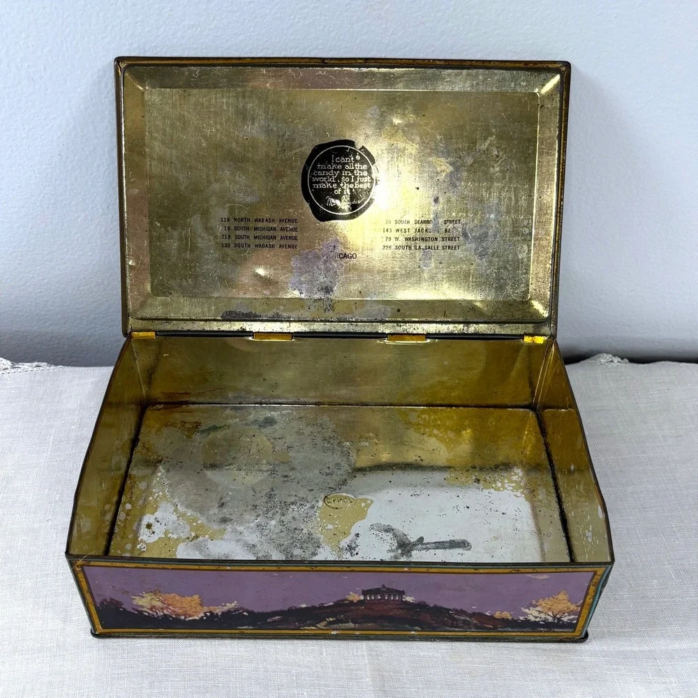 Vintage Mrs. Snyders Candy Tin Palace of Fine Arts San Francisco Canco Chicago